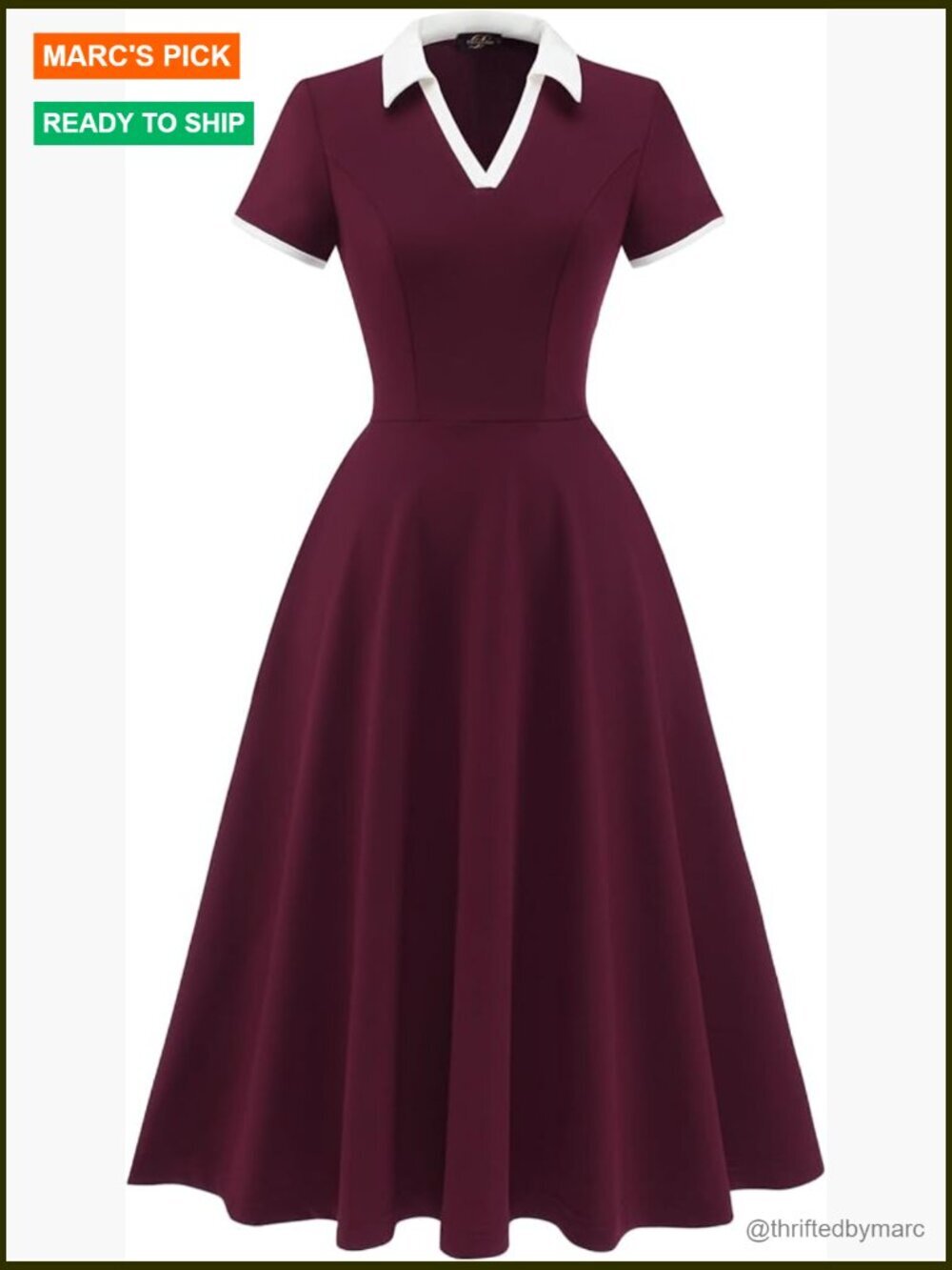 Vintage A-Line Swing Dress with Pockets